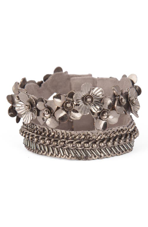 Deepa Gurnani Rika Multistrand Bracelet In Gray