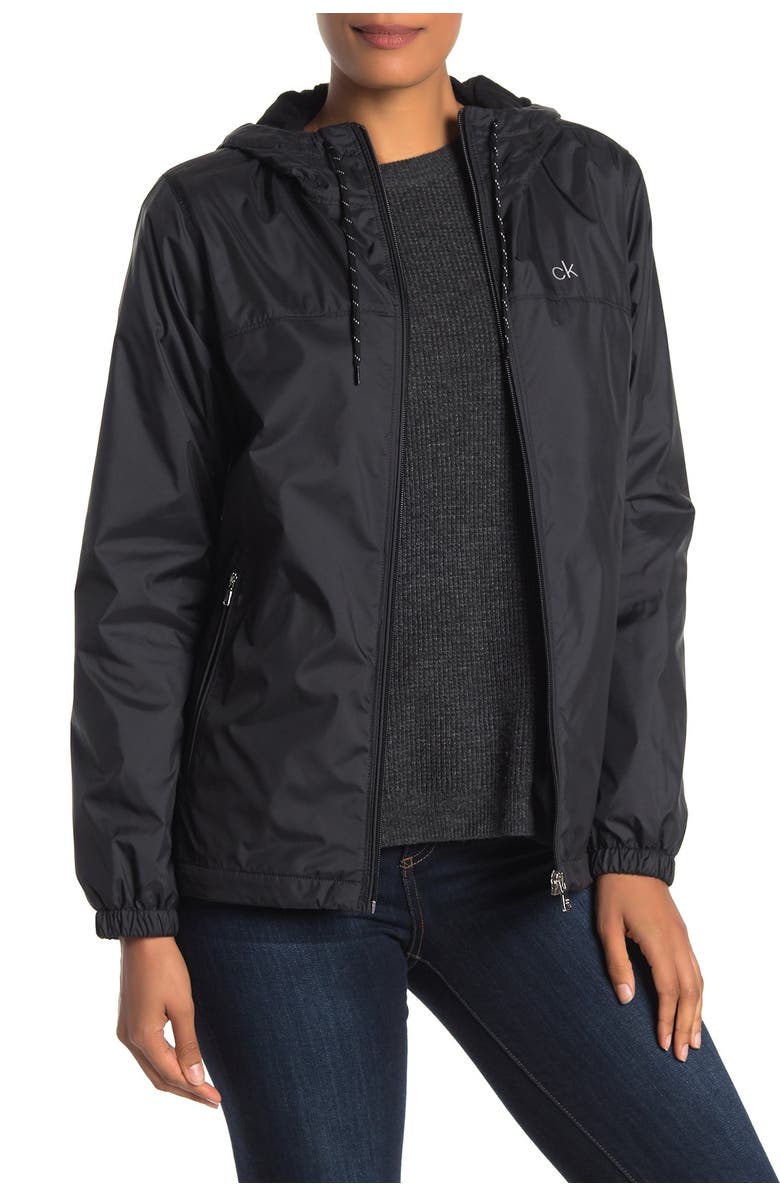 Calvin Klein Hooded Windbreaker, Main, color,