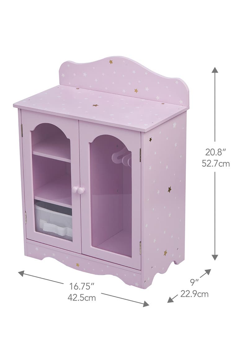 Olivia's Little World Twinkle Stars Princess Fancy Doll Closet, Alternate, color, PURPLE/ WHITE