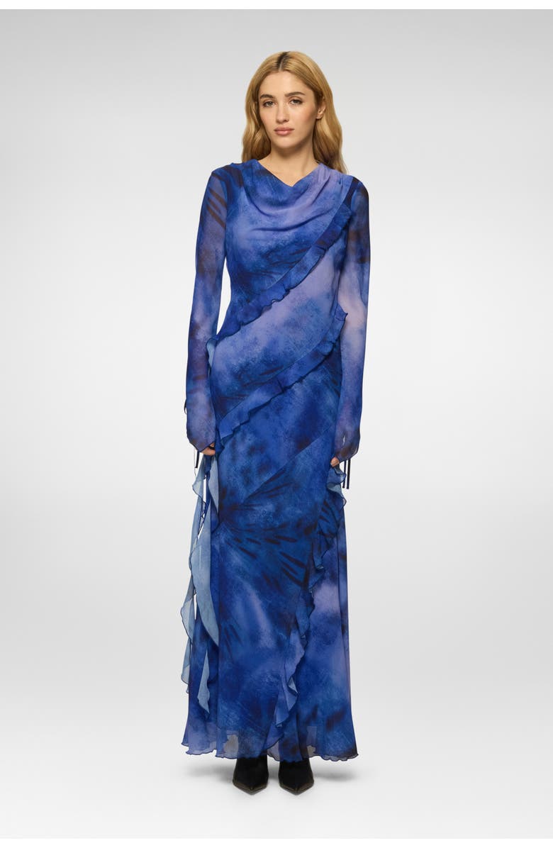 Daska Circe Printed Dress, Main, color, Blue