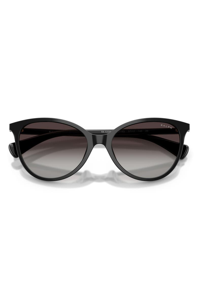 Ralph Lauren 57mm Phantos Sunglasses, Alternate, color, Shiny Black / Gradient Grey