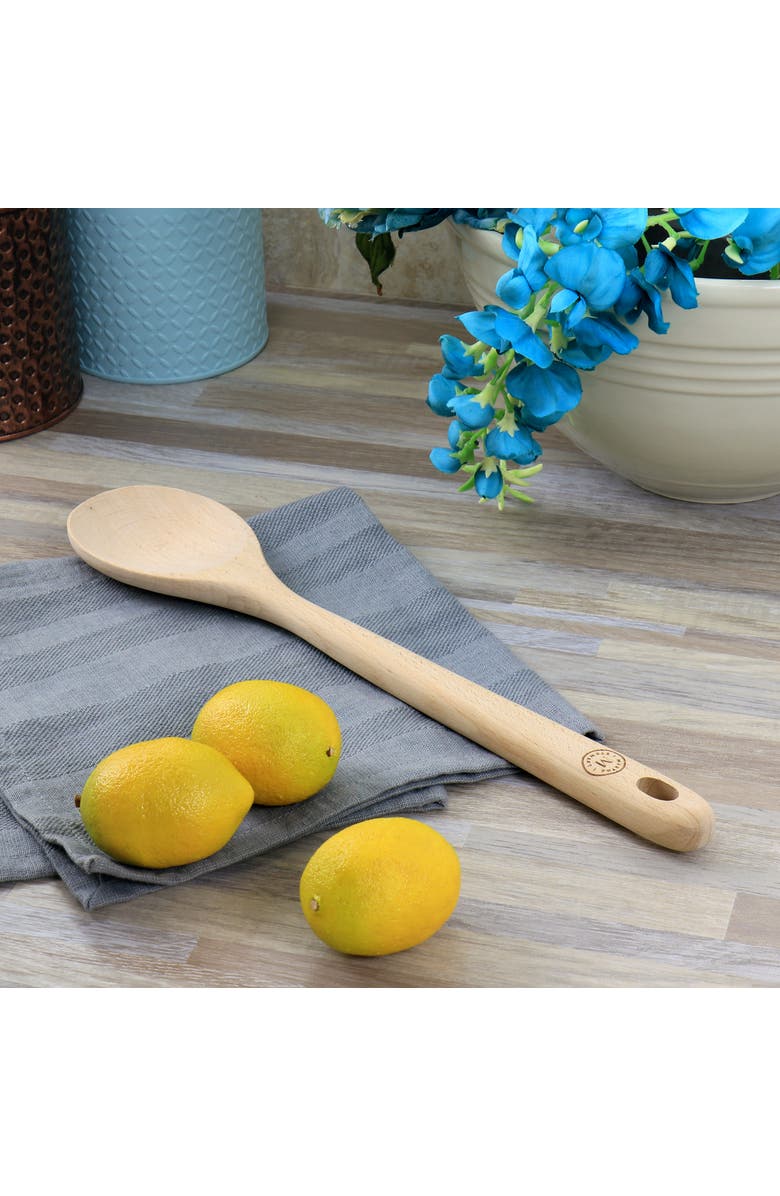 MARTHA STEWART Bainford 14 Inch Beech Wood Spoon, Alternate, color, Brown
