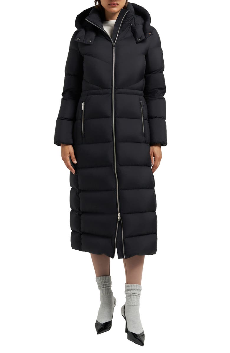 Moose Knuckles Belle Cote Long Water Repellent 800 Fill Power Down Parka, Main, color, Black