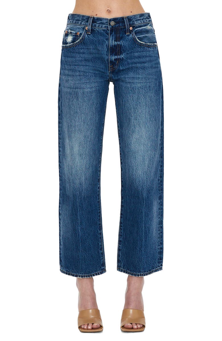 Lexi Distressed Ankle Wide Leg Jeans