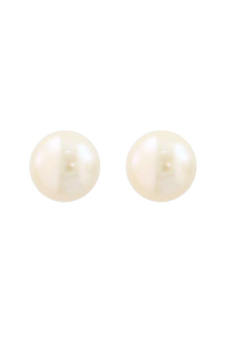 Sterling Silver Cultured Freshwater Pearl Stud Earrings, Main, color, WHITE
