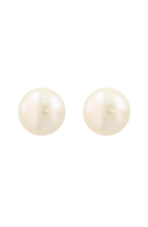 Sterling Silver Cultured Freshwater Pearl Stud Earrings
