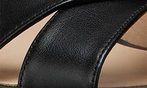 Stuart Weitzman Dayna Leather Crisscross Platform Sandals In Black/natural