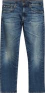 BOSS Regular Fit Distressed Tapered Stretch Cotton Jeans