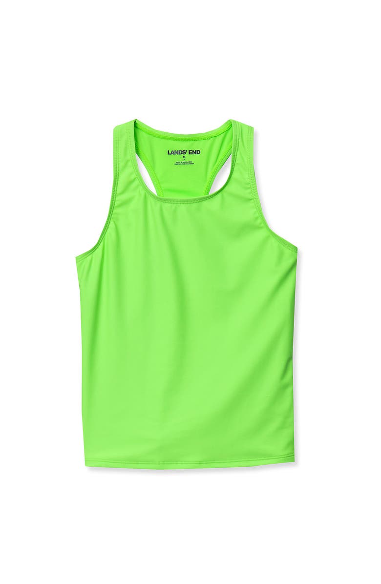 Lands' End Girls Tankini Swimsuit Top, Main, color, Electric Lime