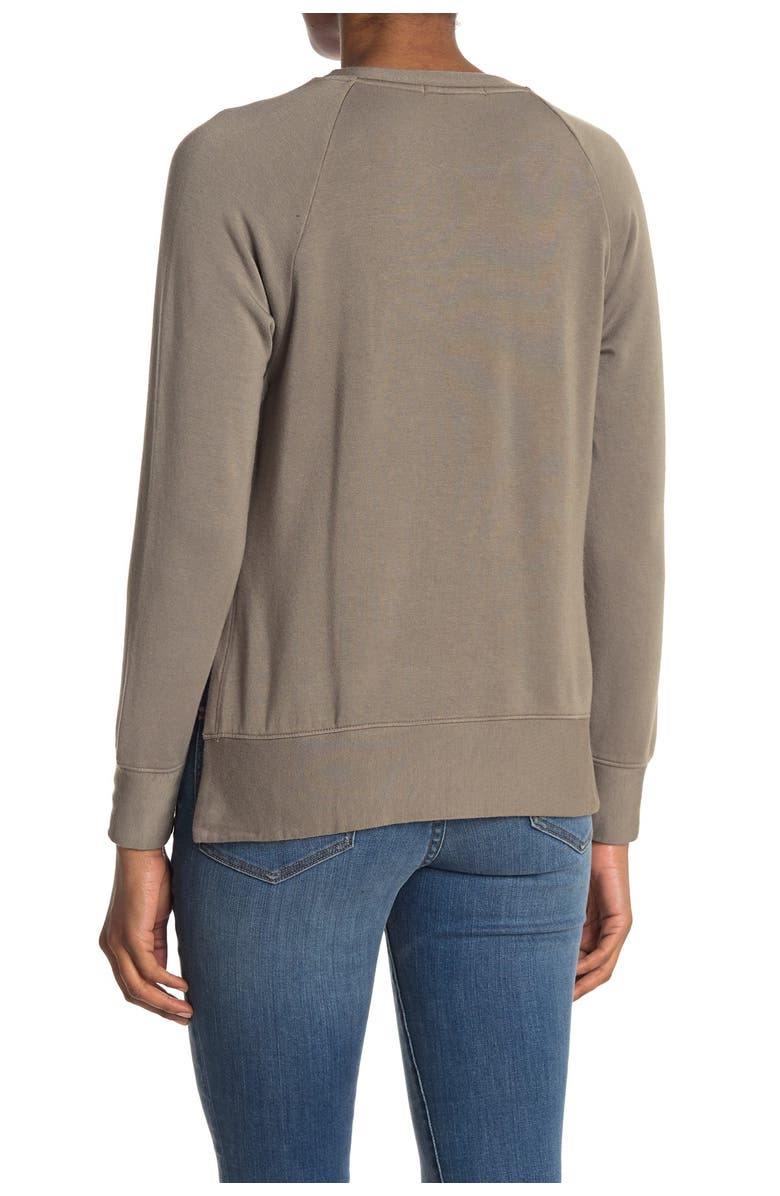 Stateside Side Slit Fleece Pullover, Alternate, color,