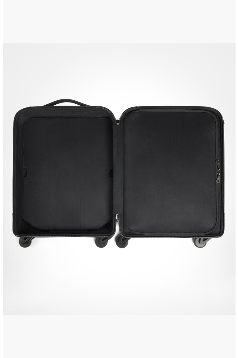 Calfskin Lucite Handle Carry-on 19 Luggage, Alternate, color, Black / Palladium