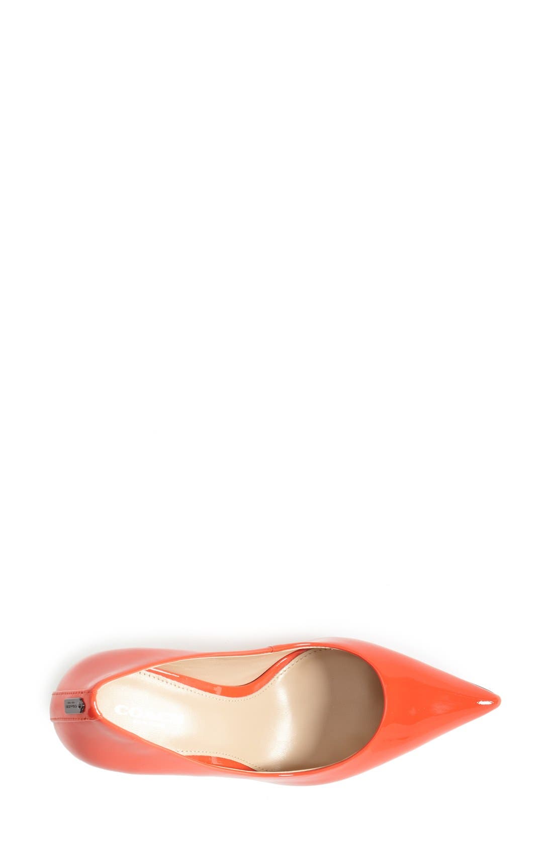 'Teddie' Pointy Toe Pump, Alternate, color, CORAL