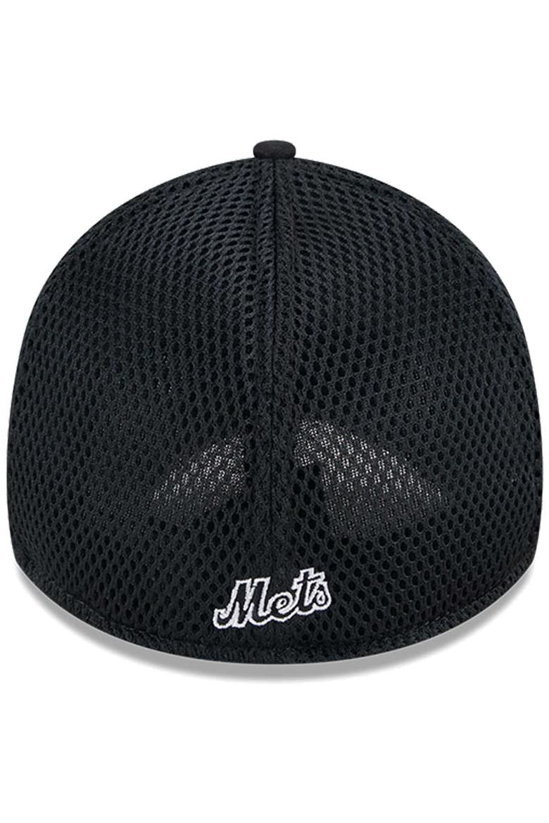 Men's New Era New York Mets Evergreen Black & White Neo 39THIRTY Flex Hat, Alternate, color, Black