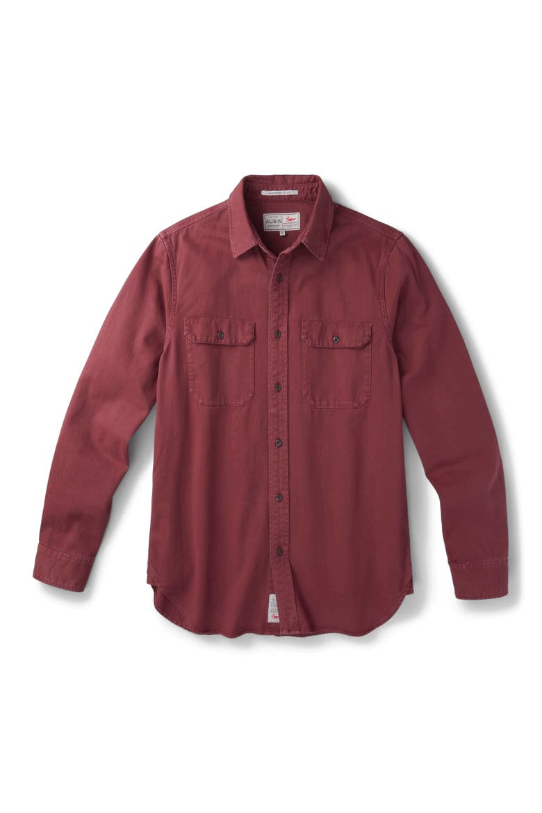 Normanby Button Up Shirt, Alternate, color, Port