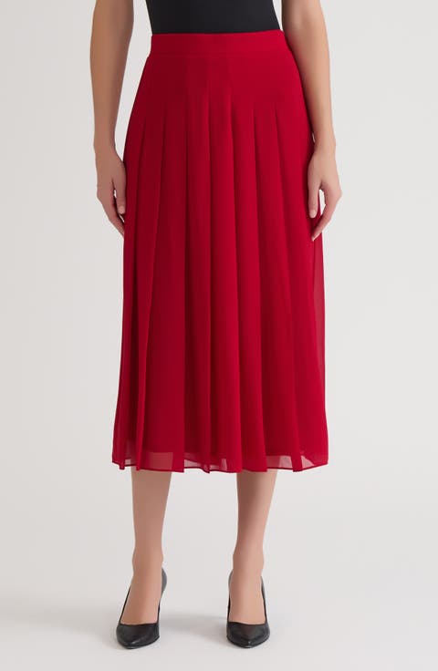 Pleated Midi Skirt