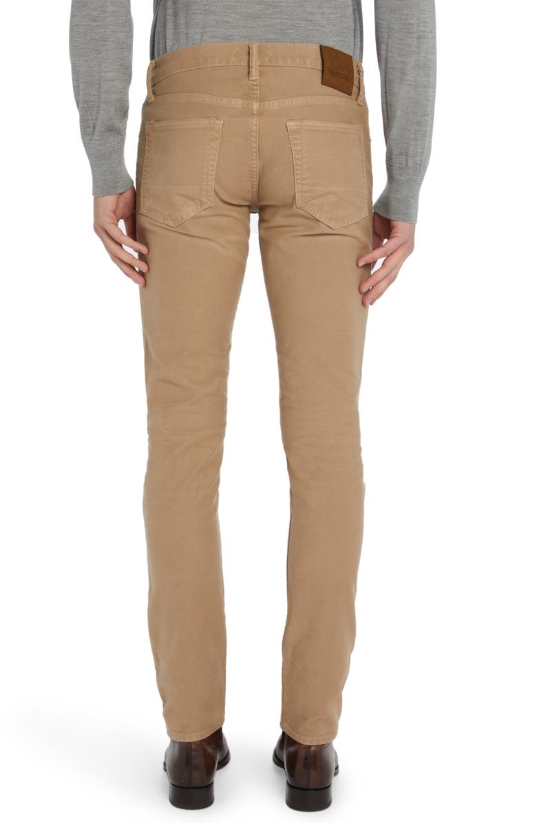 TOM FORD Slim Fit Moleskin Five-Pocket Pants, Alternate, color, 