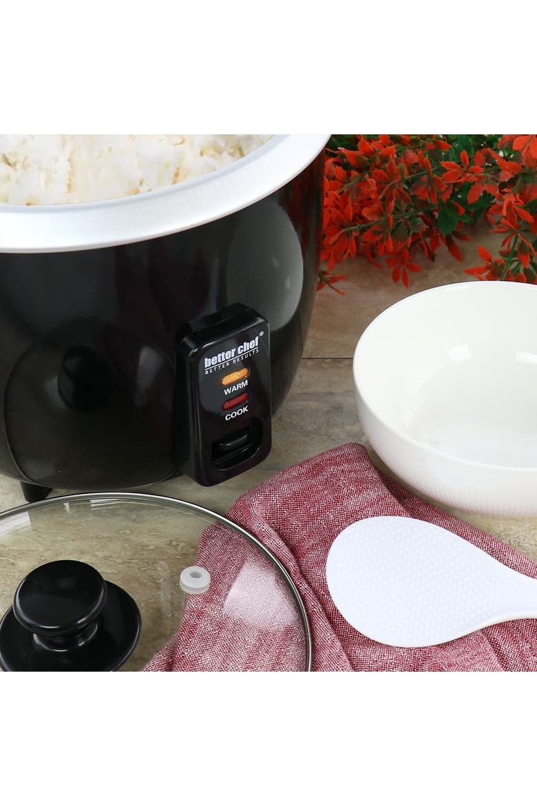 8 Cup Automatic Rice Cooker w/Rice Paddle+Measuring Cup, Alternate, color, Black