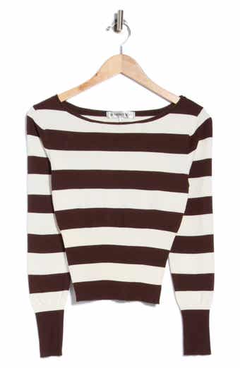 Boat Neck Stripe Sweater