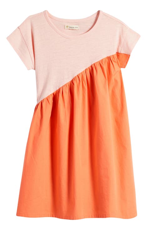 Kids' Colorblock Mixed Media Dress (Toddler, Little Kid & Big Kid)