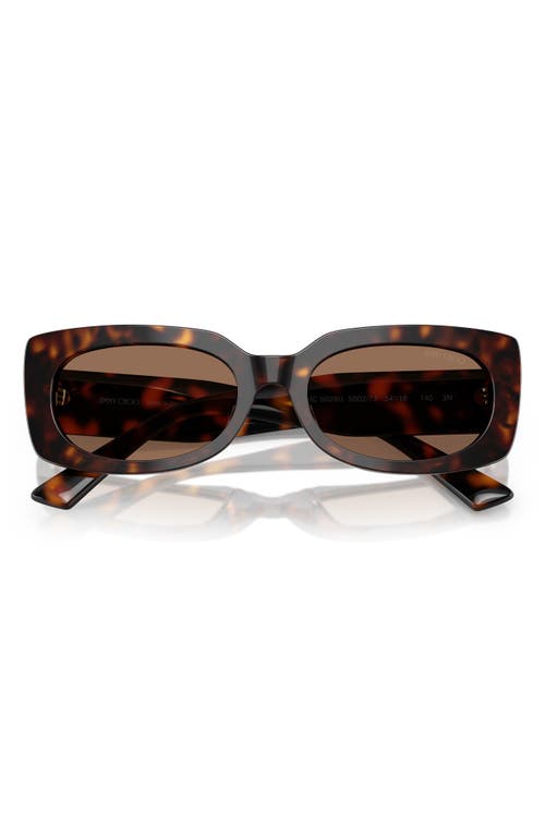 Jimmy Choo 54mm Polarized Pillow Sunglasses In Havana