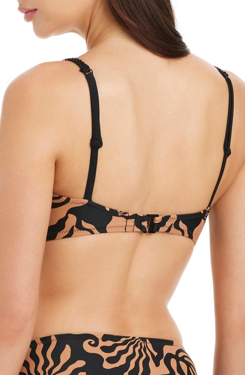 Sanctuary Twist Front Bikini Top, Alternate, color, Black