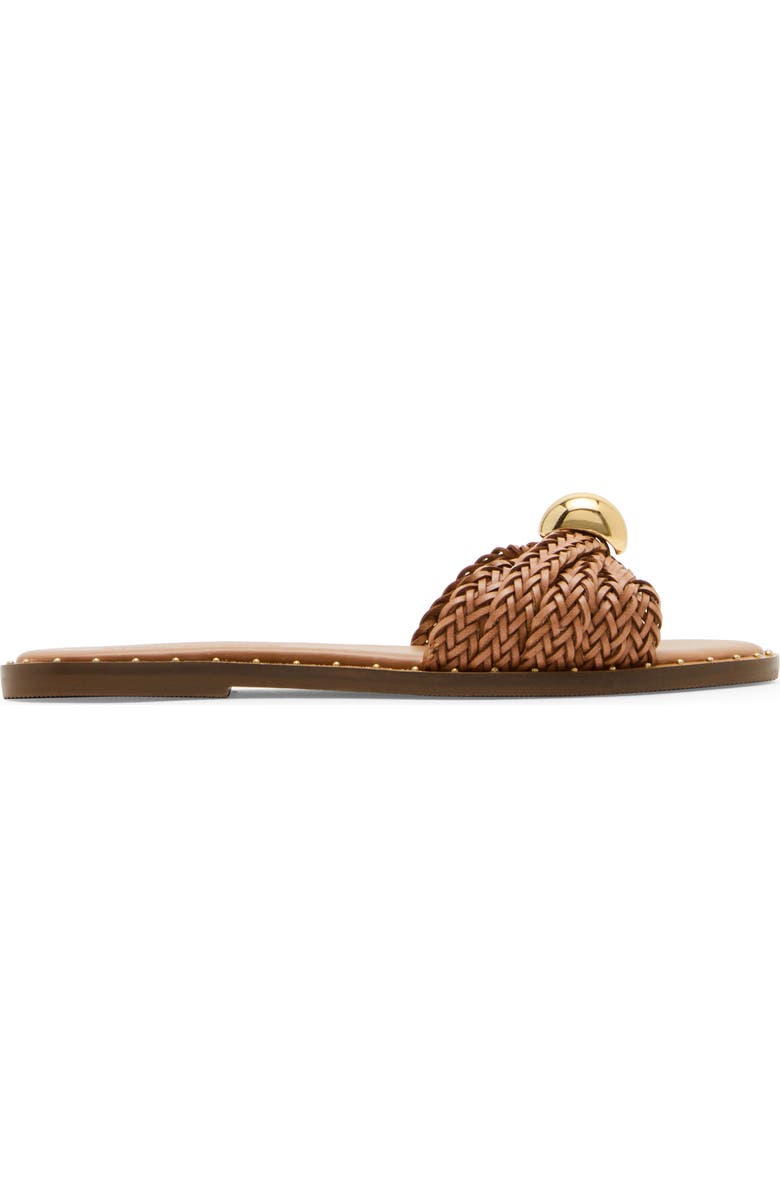 Steve Madden Dipsy Slide Sandal, Alternate, color, Cognac Leather