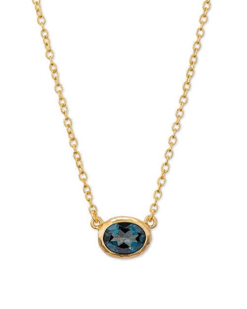 Eloise Jewelry Ellipse Necklace With Gemstone In Gold
