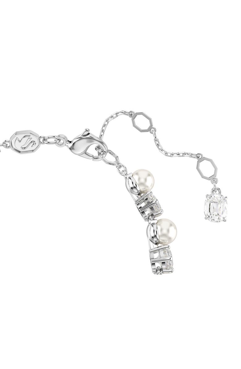 Swarovski Matrix Crystal & Faux Pearl Tennis Bracelet, Alternate, color,