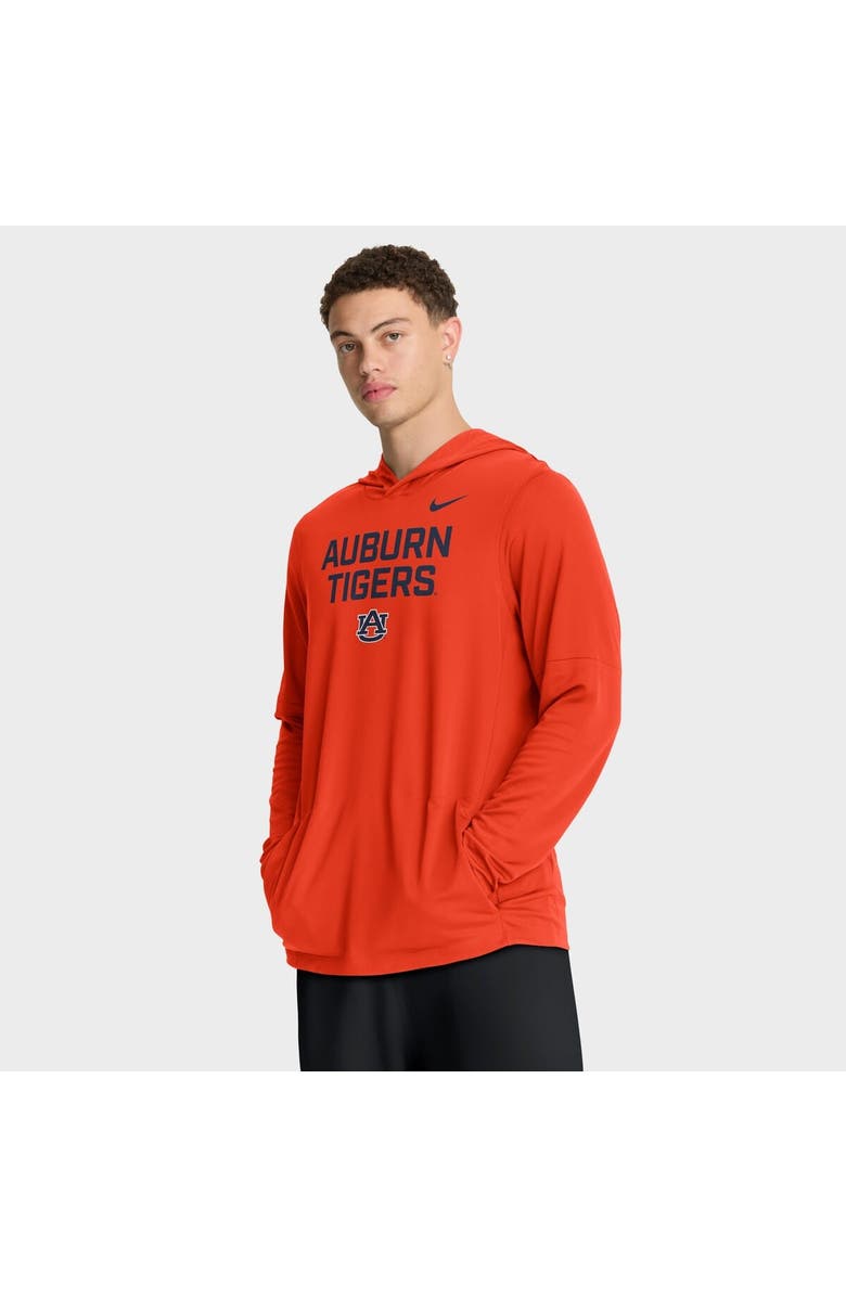 Nike Men's Nike Orange Auburn Tigers 2025 Sideline Dri-FIT Long Sleeve Hoodie T-Shirt, Main, color, 