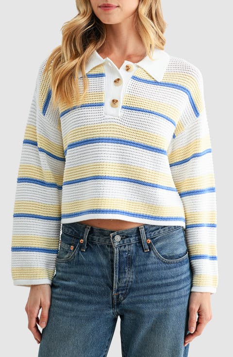 Striped Polo Sweater