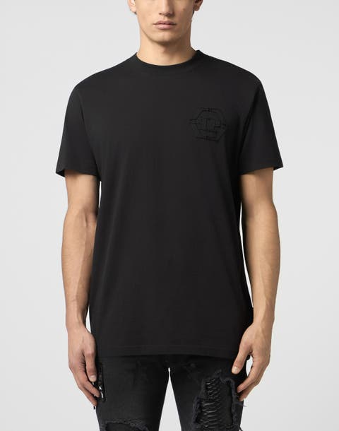 Round Neck T-Shirt Raw Edge Monogram Monogram Men