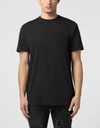PHILIPP PLEIN Round Neck T-Shirt Raw Edge Monogram Monogram Men