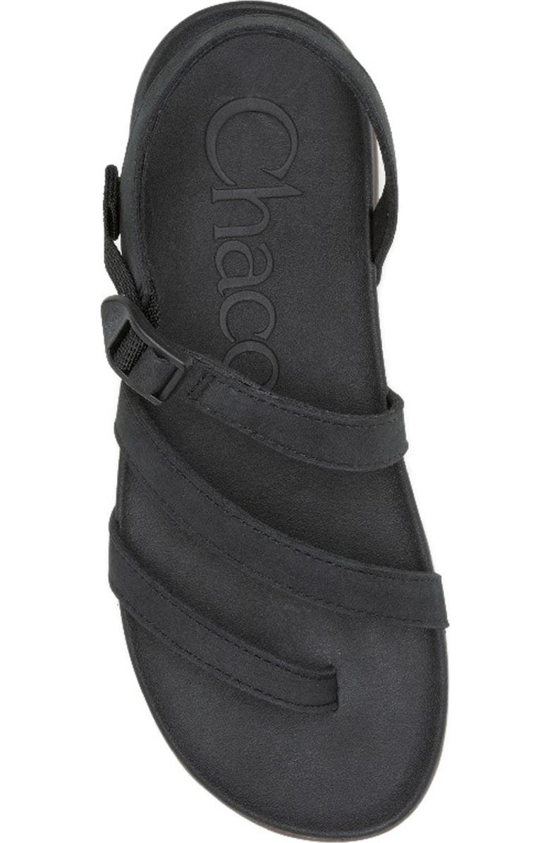 Chaco Lowdown Leather Sandal, Alternate, color, Black