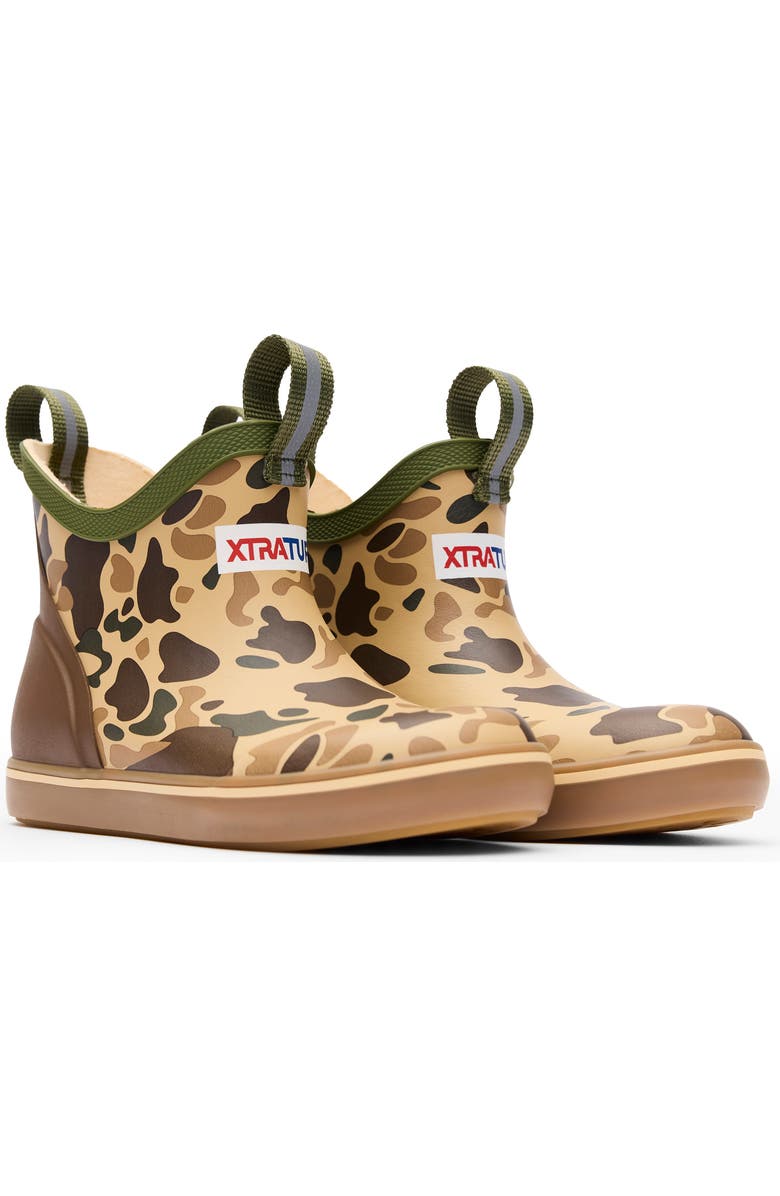 XTRATUF Waterproof Deck Boot, Alternate, color, Duck Camo/Beige/Bison