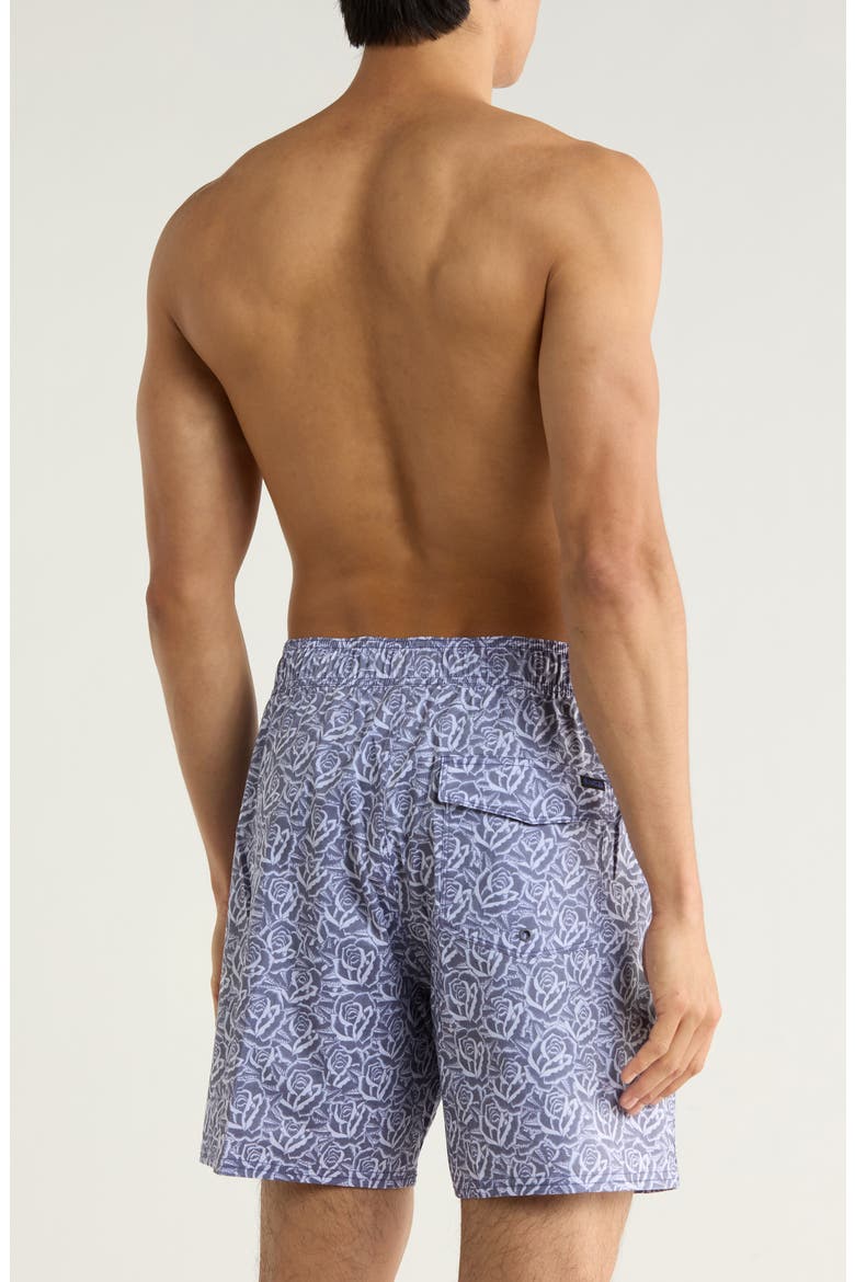 Barba Roses Swim Shorts, Alternate, color, LIGHT BLUE