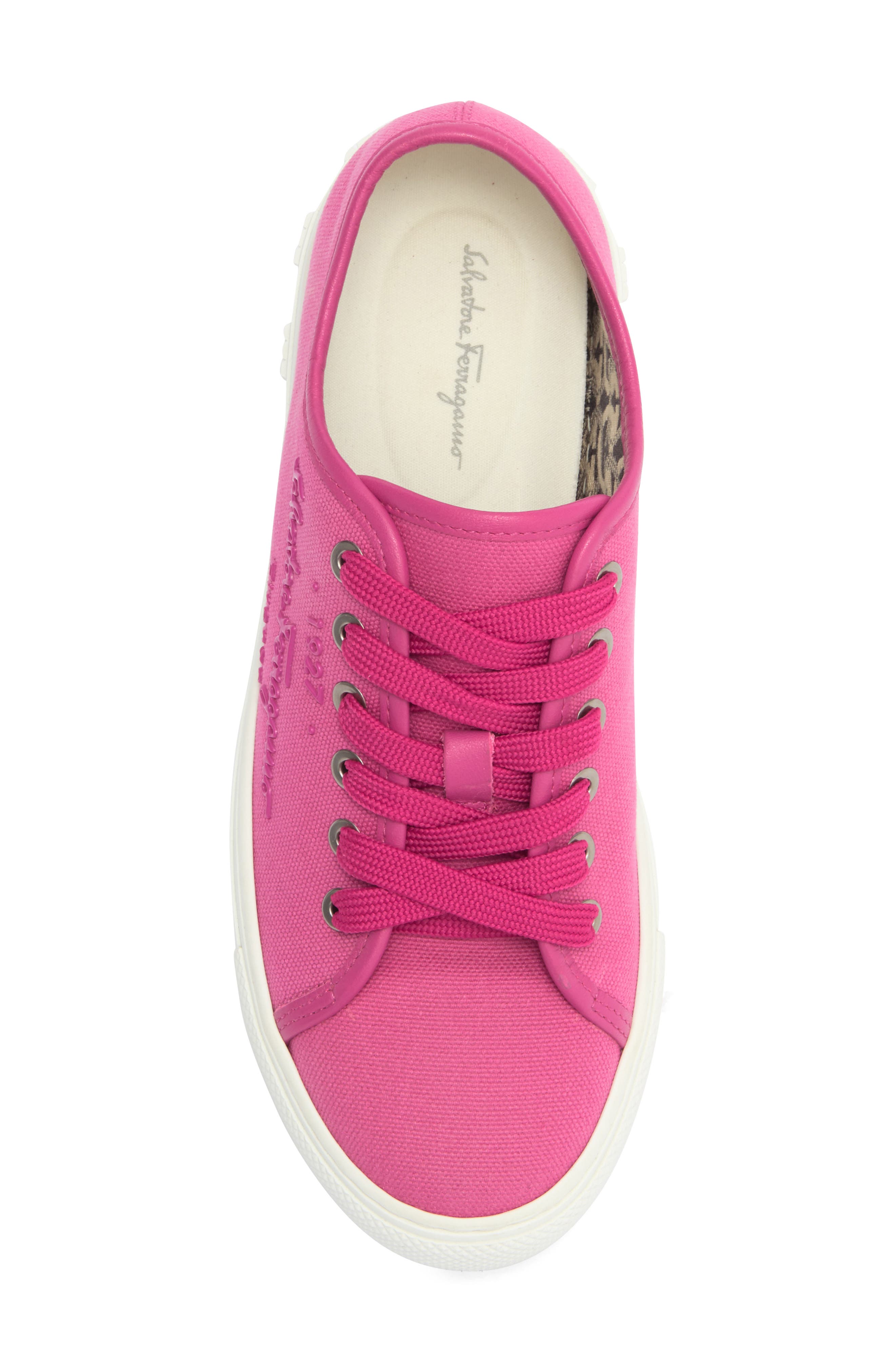 FERRAGAMO Twill Canvas Sneaker, Alternate, color, 