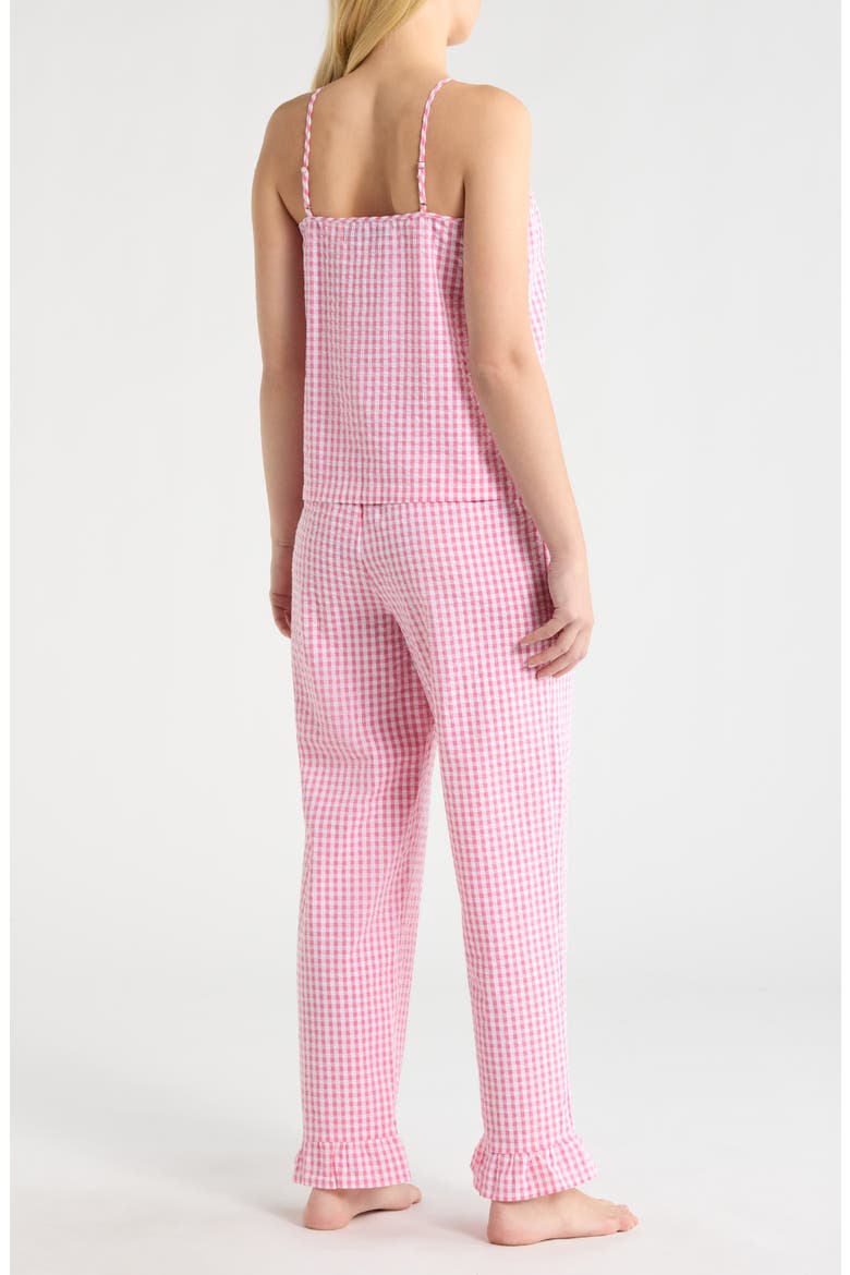 Gingham Seersucker Cami Pajamas, Alternate, color, PINK COMBO