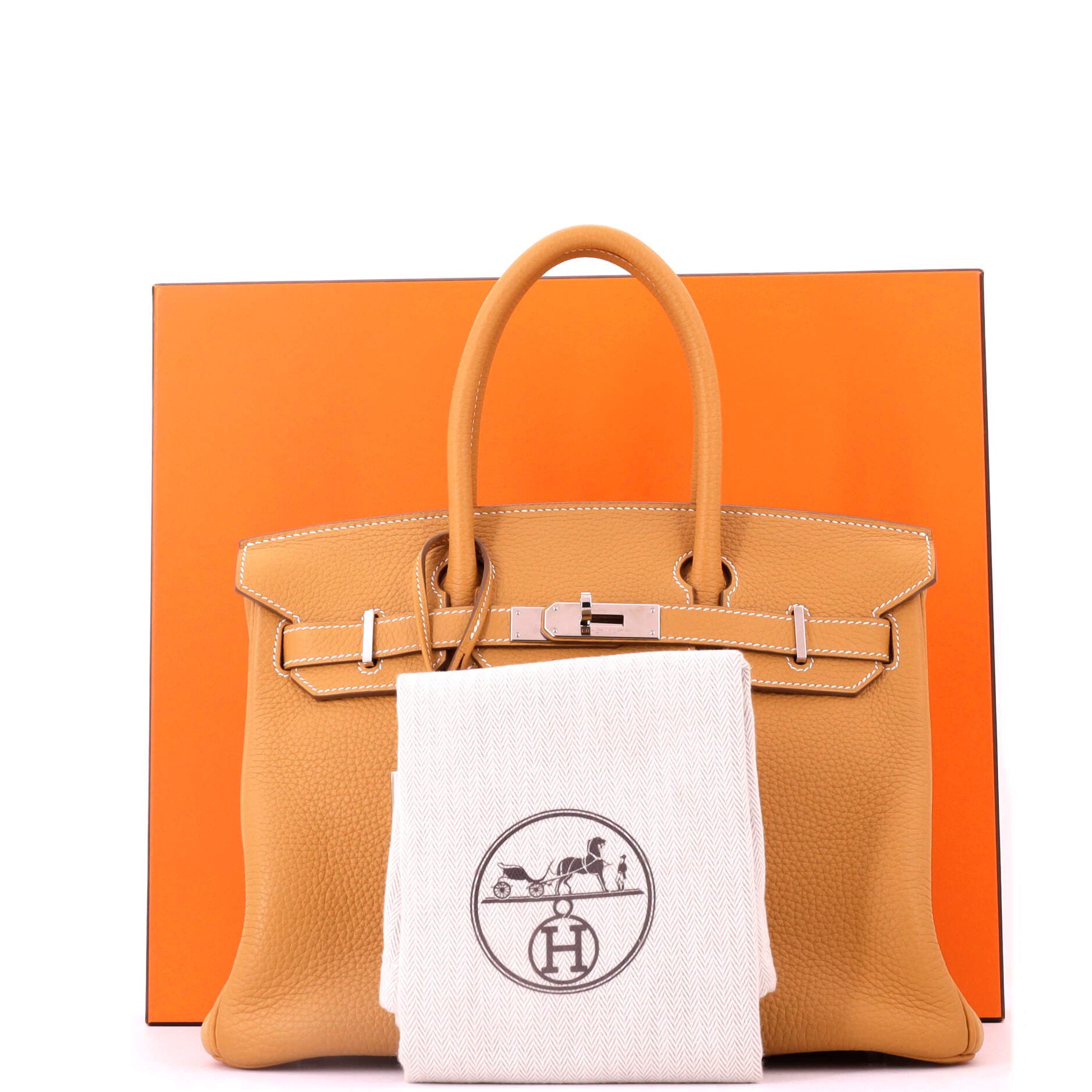 Pre-Owned Hermes Birkin Handbag Brown Clemence with Palladium Hardware 30, Alternate, color, Sable