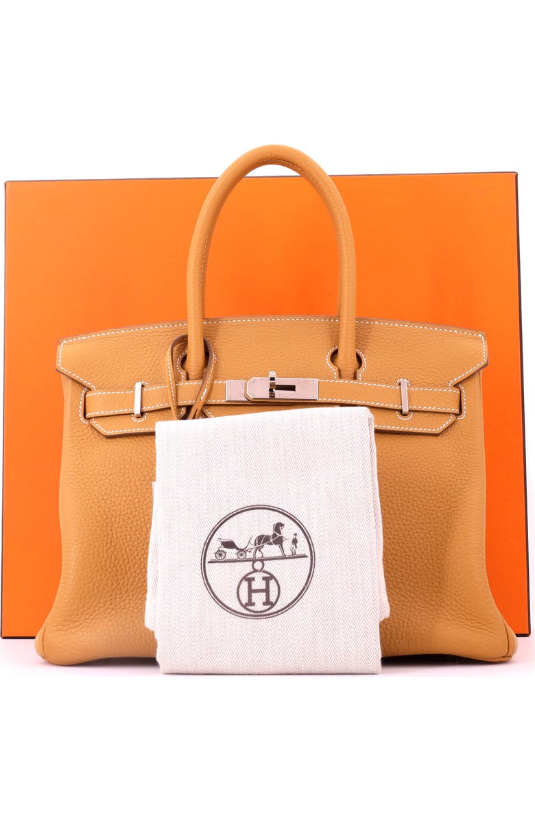 Pre-Owned Hermes Birkin Handbag Brown Clemence with Palladium Hardware 30, Alternate, color, Sable