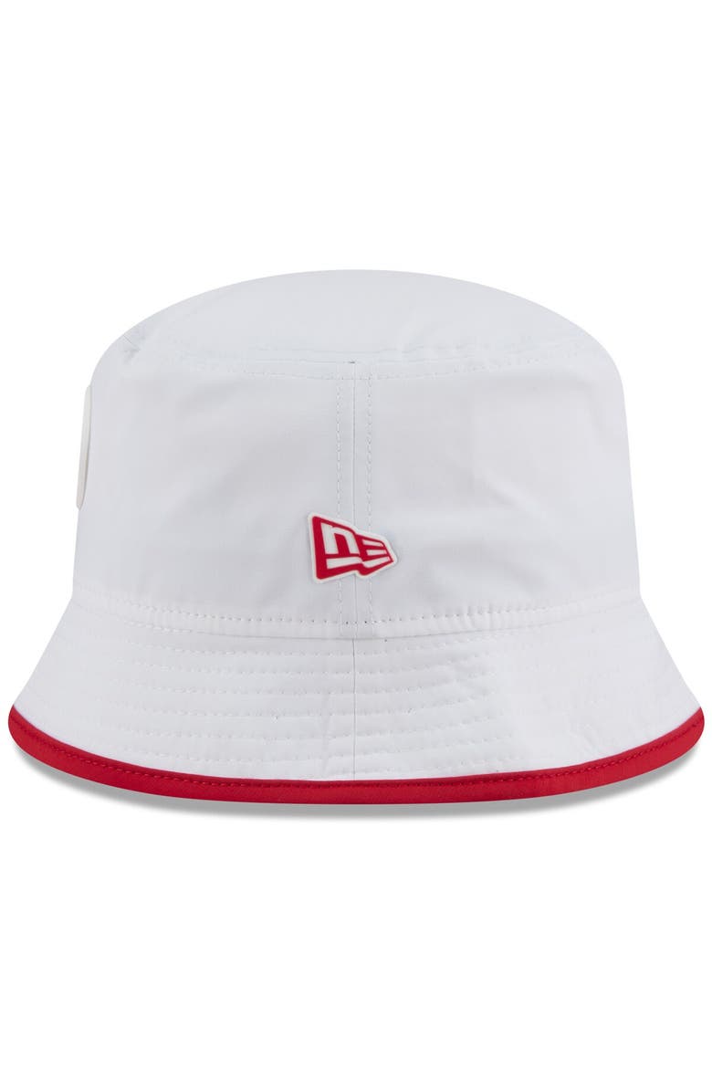 Men's New Era  White San Francisco 49ers 2025 NFL Training Camp Stretch Bucket Hat, Alternate, color, White