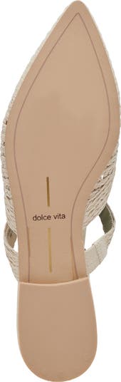 Kaline Raffia Pointed Toe Mule