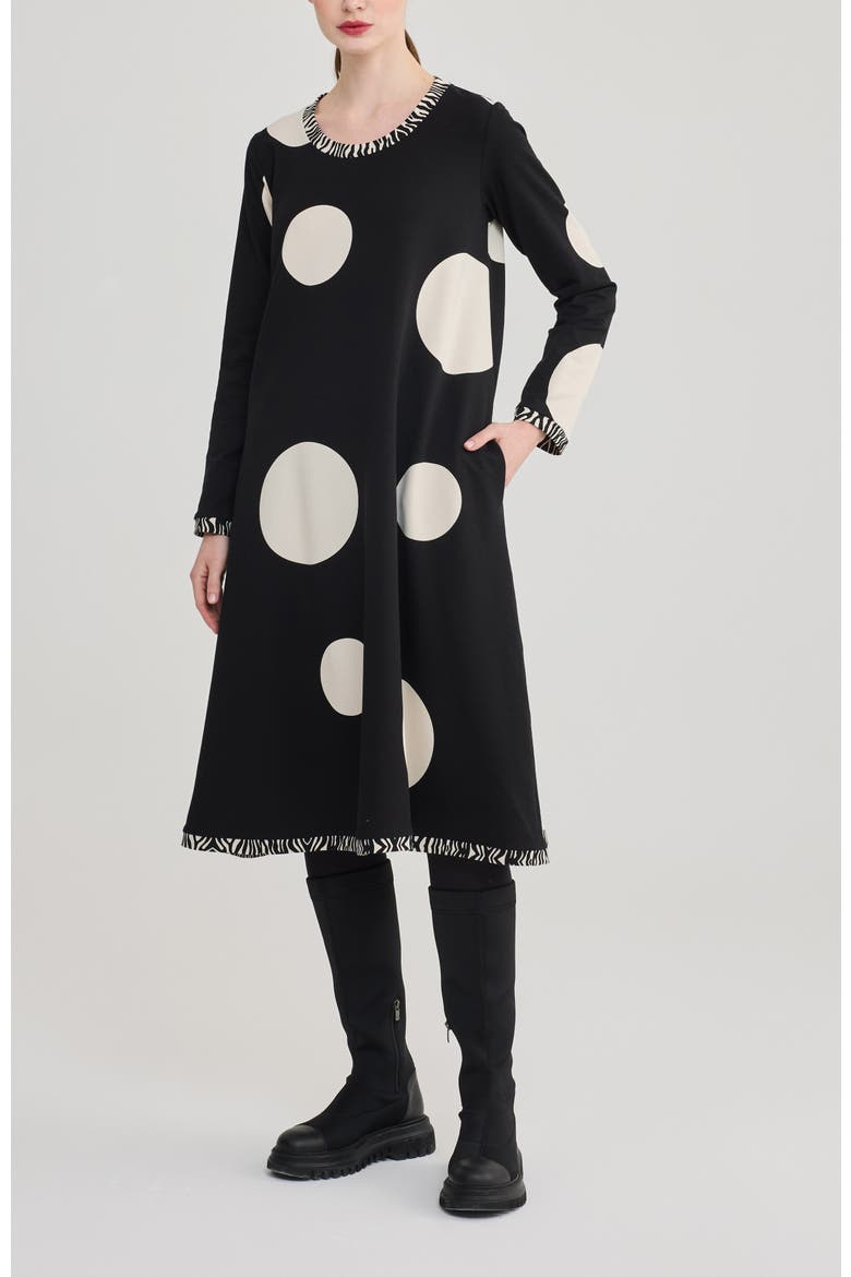Sofia Printed Cotton Jersey Dress, Main, color, Polka Dots