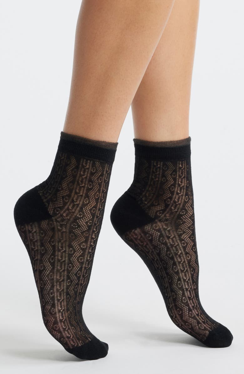 Stems Misi Quarter Socks, Main, color, Black