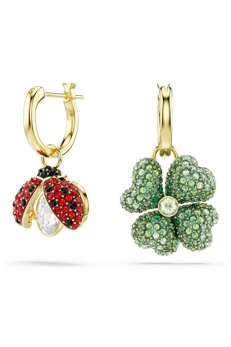 Idyllia Set of 3 Charms with Hoop Earrings, Main, color, GOLD/ MULTI