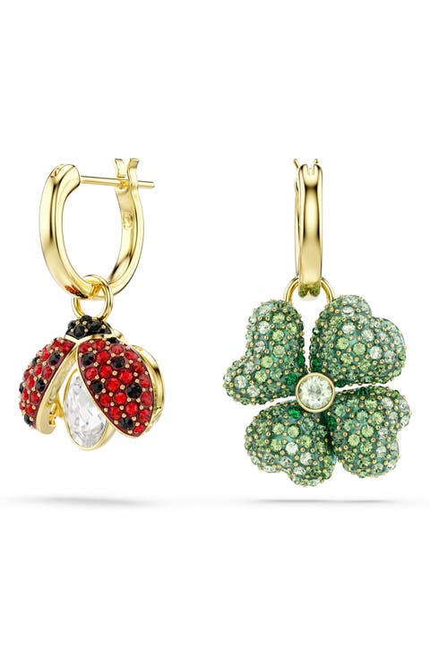 Idyllia Set of 3 Charms with Hoop Earrings