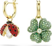 Swarovski Idyllia Set of 3 Charms with Hoop Earrings