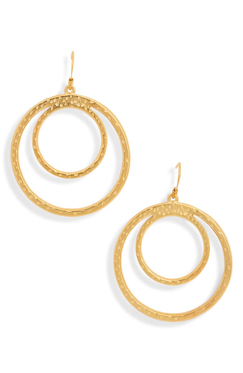 Kenneth Jay Lane Double Circle Orbital Drop Earrings, Main, color, 