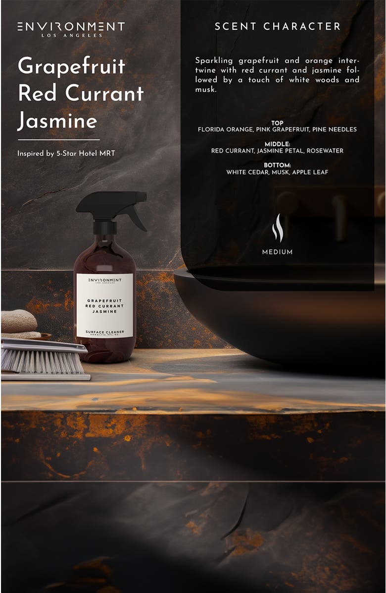 ENVIRONMENT Inspired by 5-Star Luxury Hotel Surface Cleaner, Alternate, color, Grapefruit|Red Currant|Jasmine