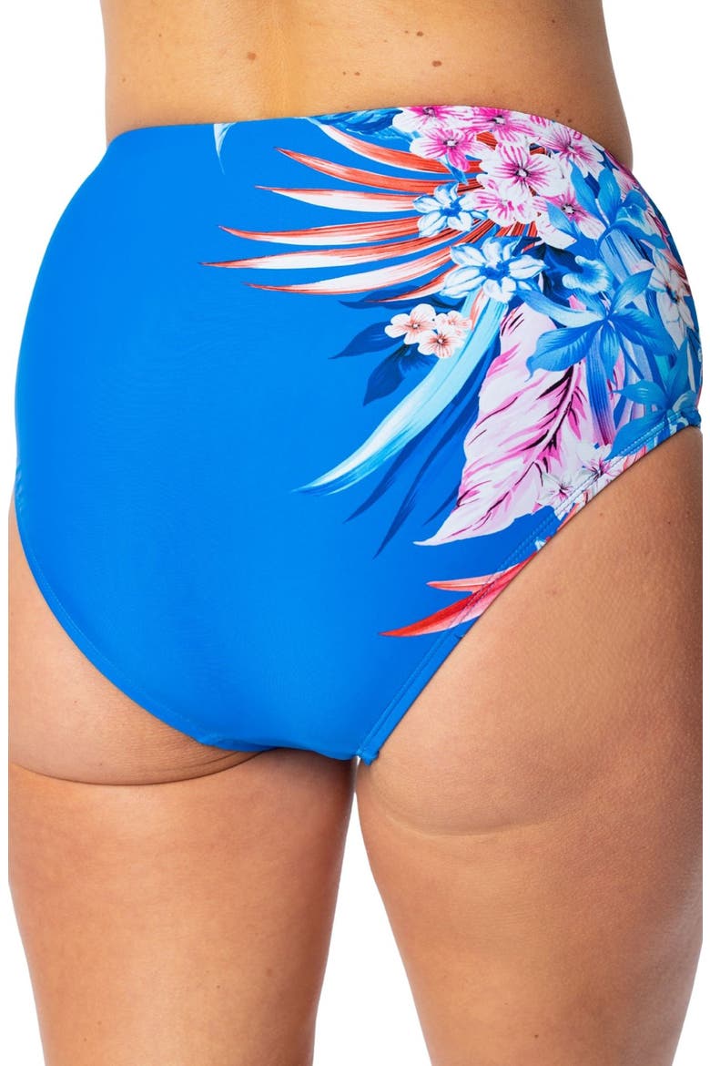 Comfort Core High Waist Bikini Bottoms, Alternate, color, COBALT
