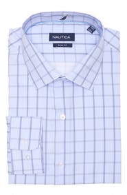 Nautica Slim Fit Grid Print Dress Shirt